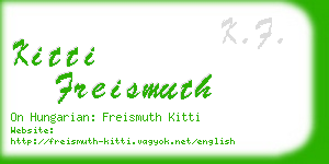 kitti freismuth business card